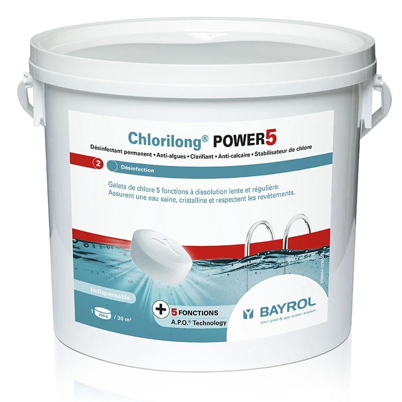 Chlorilong Power 5 Bayrol - Chlore Lent Multiactions 3 Chlorilong Power 5 Bayrol - Chlore Lent Multiactions