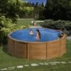 GRE Piscine Acier Gré Aspect Bois Mauritius Ronde -Intex Piscines Soldes piscine acier gre aspect bois mauritius ronde