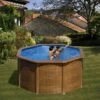 GRE Piscine Acier Gré Aspect Bois Pacific Ronde -Intex Piscines Soldes piscine acier gre aspect bois pacific ronde