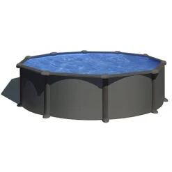 Piscine Acier Gre Aspect Gris Anthracite Juni Ronde -Intex Piscines Soldes piscine acier gre aspect gris anthracite juni ronde 2