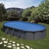 Piscine Acier Gre Aspect Gris Anthracite Louko Ovale -Intex Piscines Soldes piscine acier gre aspect gris anthracite louko ovale