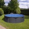 Piscine Acier Gre Aspect Gris Anthracite Louko Ronde -Intex Piscines Soldes piscine acier gre aspect gris anthracite louko ronde