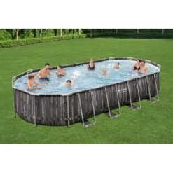 Piscine Bestway Ovale Power Steel Décor Bois 7,32 X 3,66 H1,22m 11 Piscine Bestway Ovale Power Steel Décor Bois 7,32 X 3,66 H1,22m -Intex Piscines Soldes piscine bestway ovale power steel decor bois 732 x 366 h122m 2