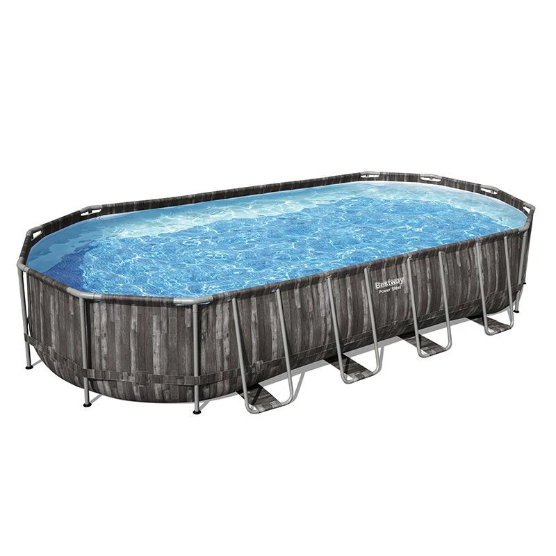 Piscine Bestway Ovale Power Steel Décor Bois 7,32 X 3,66 H1,22m 3 Piscine Bestway Ovale Power Steel Décor Bois 7,32 X 3,66 H1,22m