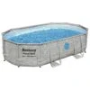 Piscine Bestway Ovale Power Steel Swim Vista Décor Pierre 4,88 X 3,05 H1,07m -Intex Piscines Soldes piscine bestway ovale power steel swim vista decor pierre 488 x 305 h107m