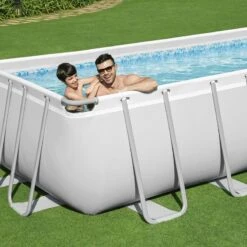Piscine Bestway Rectangulaire Power Steel 4,88 X 2,44 H1,22m -Intex Piscines Soldes piscine bestway rectangulaire power steel 488 x 244 h122m 3