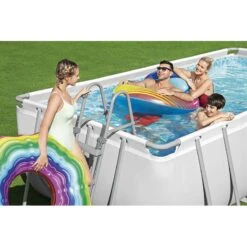 Piscine Bestway Rectangulaire Power Steel 4,88 X 2,44 H1,22m -Intex Piscines Soldes piscine bestway rectangulaire power steel 488 x 244 h122m 4