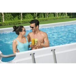 Piscine Bestway Rectangulaire Power Steel 6,40 X 2,74 H1,32m -Intex Piscines Soldes piscine bestway rectangulaire power steel 640 x 274 h132m 3