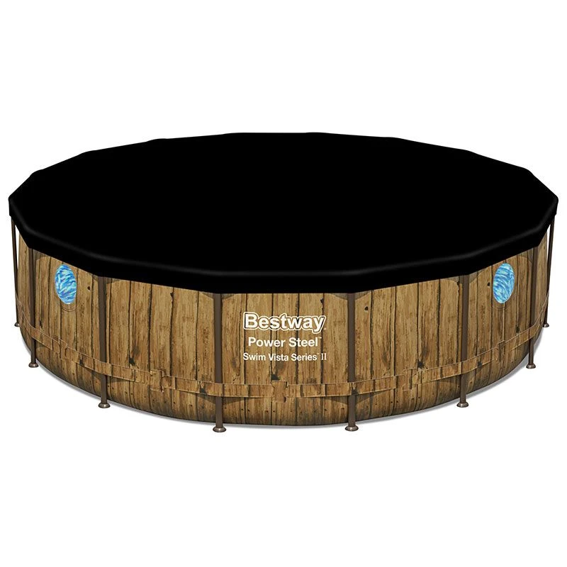 Piscine Bestway Ronde Power Steel Swim Vista Décor Bois 4,88 X H1,22m 4 Piscine Bestway Ronde Power Steel Swim Vista Décor Bois 4,88 X H1,22m – Image 2
