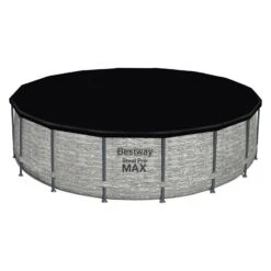Piscine Bestway Ronde Steel Pro Max Decor Pierre 4,88 X H1,22m -Intex Piscines Soldes piscine bestway ronde steel pro max decor pierre 488 x h122m 1