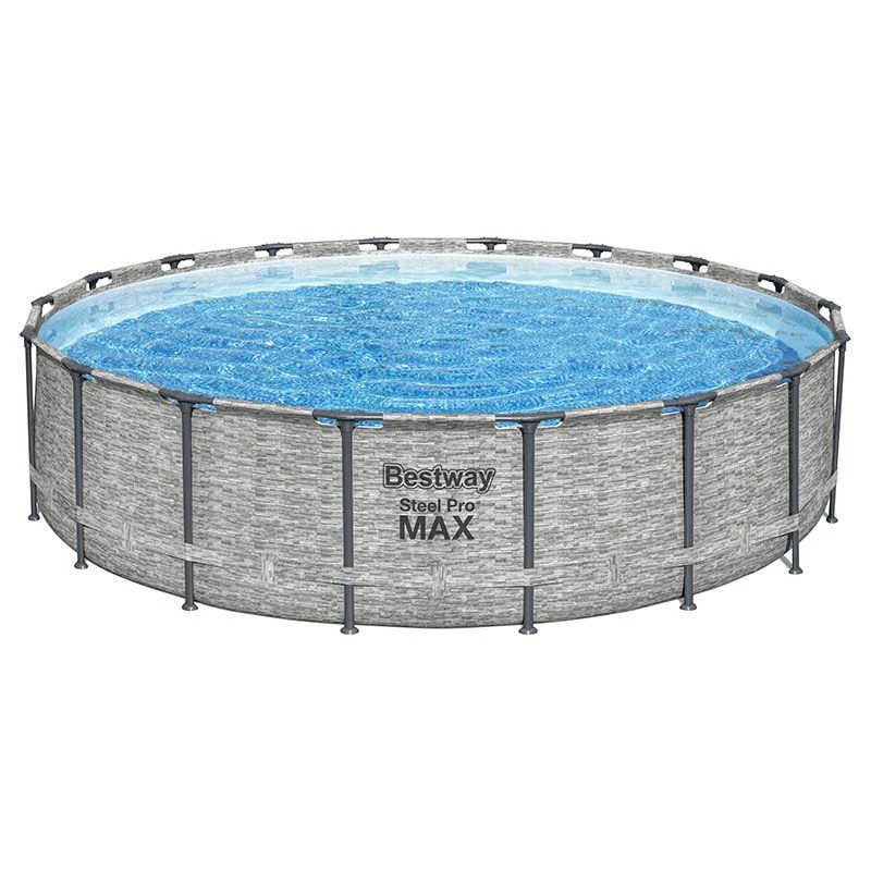 Piscine Bestway Ronde Steel Pro Max Decor Pierre 5,49 X H1,22m 3 Piscine Bestway Ronde Steel Pro Max Decor Pierre 5,49 X H1,22m