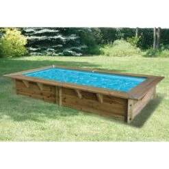 Ubbink Piscine Bois Azura 3,50 X 2,00 X H0,71m