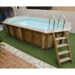 Ubbink Piscine Bois Azura 4,90 X 3,55 X H1,30m -Intex Piscines Soldes piscine bois azura 490 x 355 x h130m 2