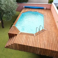 Ubbink Piscine Bois Azura 4,90 X 3,55 X H1,30m -Intex Piscines Soldes piscine bois azura 490 x 355 x h130m 3