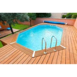 Ubbink Piscine Bois Azura 4,90 X 3,55 X H1,30m -Intex Piscines Soldes piscine bois azura 490 x 355 x h130m 4