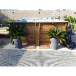 Piscine Bois Carra 3,05 X 3,05 X H1,19m -Intex Piscines Soldes piscine bois carra 305 x 305 x h119m 3