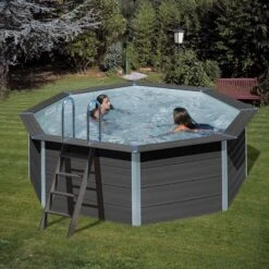 Devant -Intex Piscines Soldes piscine bois composite avant garde gre 410 x h124m 1