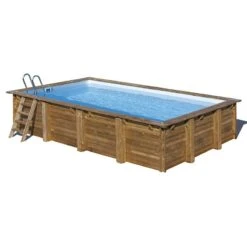 Piscine Bois Evora 6,20 X 4,20 X H1,33m -Intex Piscines Soldes piscine bois evora 620 x 420 x h133m 2