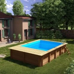 Devant -Intex Piscines Soldes piscine bois evora plus 620 x 420 x h136m 1