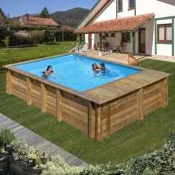 Piscine Bois Evora Plus 6,20 X 4,20 X H1,36m -Intex Piscines Soldes piscine bois evora plus 620 x 420 x h136m 2