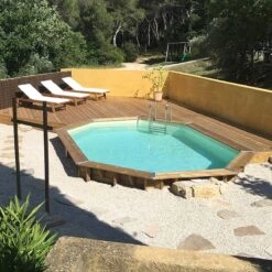 Devant -Intex Piscines Soldes piscine bois lagon 500 x 350 x h120m 1