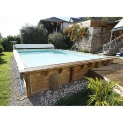 Ubbink Piscine Bois Linea 8,00 X 5,00 X H1,40m -Intex Piscines Soldes piscine bois linea 800 x 500 x h140m 2