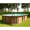 Piscine Bois Safran 6,37 X 4,12 X H1,33m 2 Piscine Bois Safran 6,37 X 4,12 X H1,33m -Intex Piscines Soldes piscine bois safran 637 x 412 x h133m