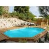 Piscine Bois Safran II 6,20 X 3,95 X H1,36m -Intex Piscines Soldes piscine bois safran ii 620 x 395 x h136m