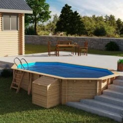 Piscine Bois Safran II 6,20 X 3,95 X H1,36m -Intex Piscines Soldes piscine bois safran ii 620 x 395 x h136m 3