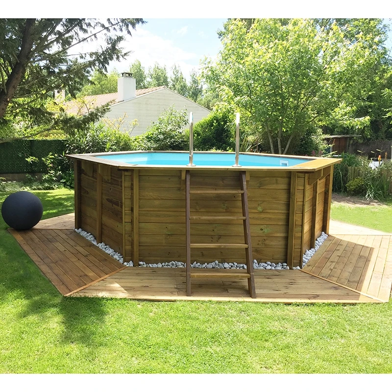 Piscine Bois Vanille Premium 4,12 X H1,19m 3 Piscine Bois Vanille Premium 4,12 X H1,19m