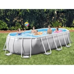 Piscine Tubulaire Intex Prism Frame 6,10 X 3,05 X H1,22m -Intex Piscines Soldes piscine tubulaire intex prism frame 610 x 305 x h122m 1